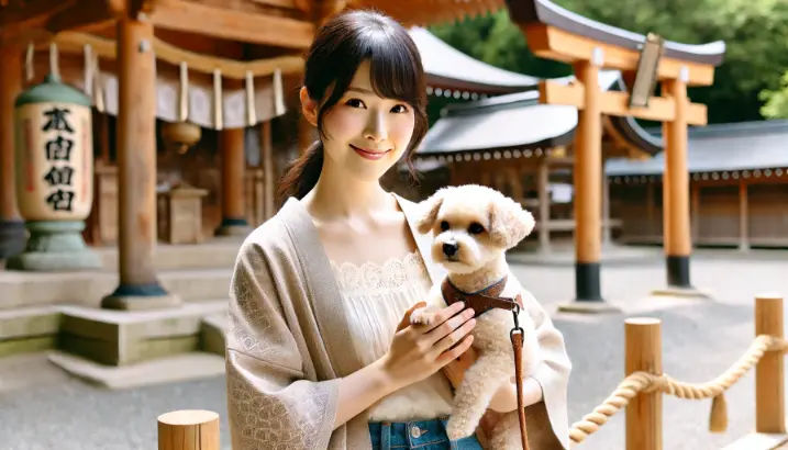 神社に犬を連れて参拝しても大丈夫？抱っこ時のルールや注意点は？