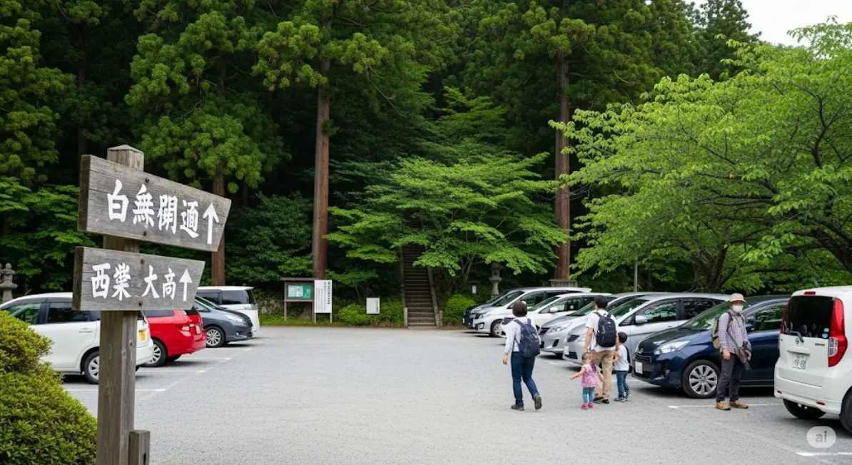 天空の鳥居と君の名は。専用駐車場と下宮駐車場の使い方について