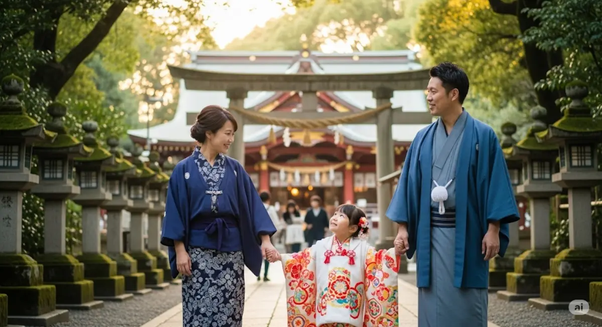 津嶋神社の遥拝殿 健康と成長を見守る子供の神社