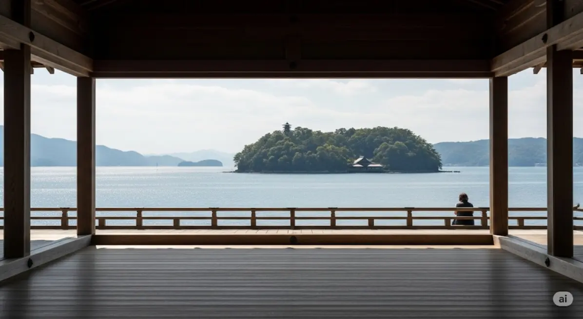 津嶋神社 遥拝殿からお参りする