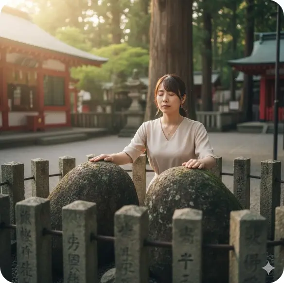 弥彦神社の重軽の石やパワースポット巡り