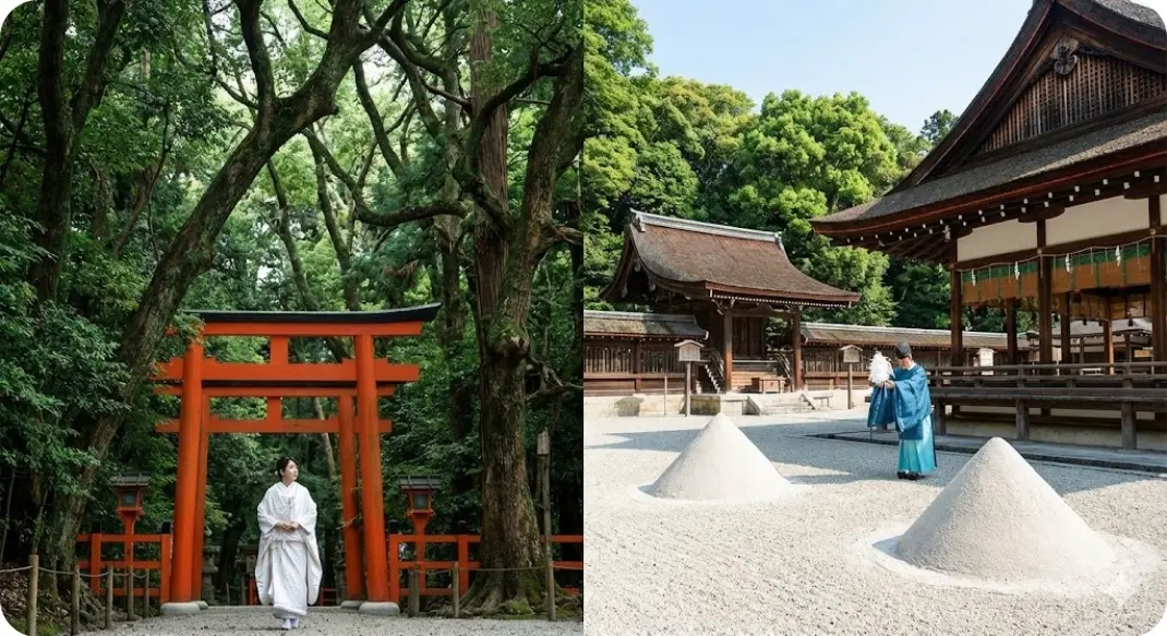 下鴨神社と上賀茂神社の歴史的な違いや見どころは？