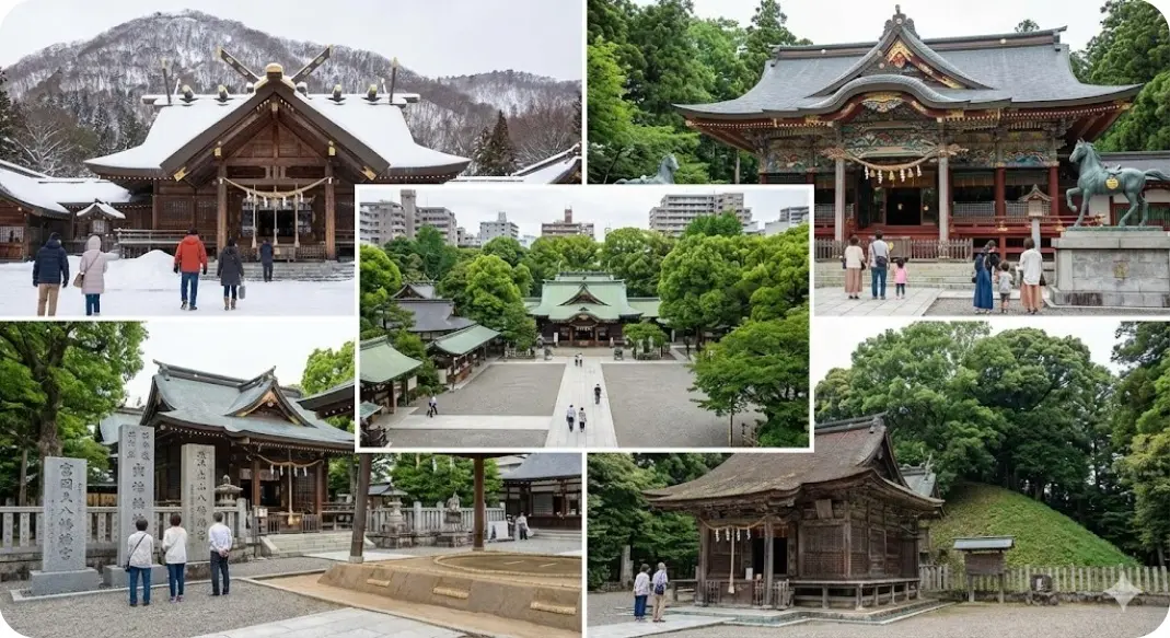 地域にある有名な八幡神社の実例