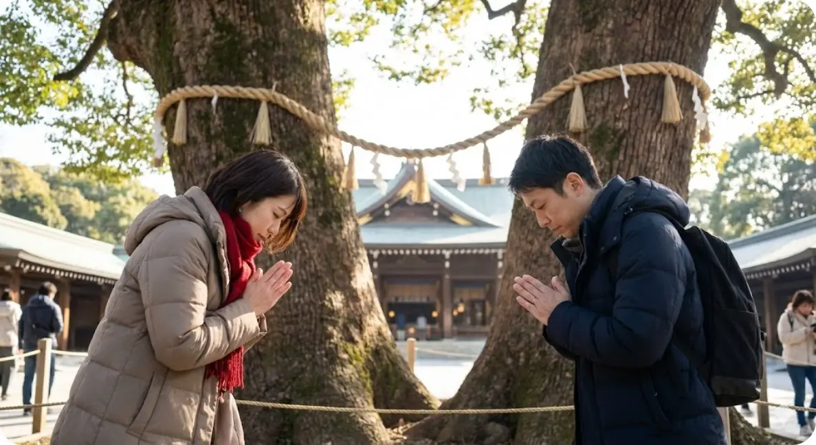 午年の運気を高める亀石と夫婦楠の巡り方とは?